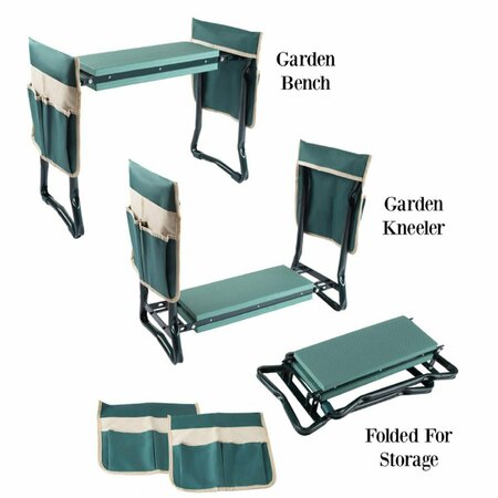 KD ENCIMERA Tool Pouches & Handles Gardening Kneeling Bench-Foldable Foam Pad Stool, Green KD3843114